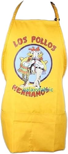 Miniatura 3 de LOS Pollos Hermanos Delantal Cocinar Meth Disfraz Polilla Heisenberg Breaking Bad, Amarillo