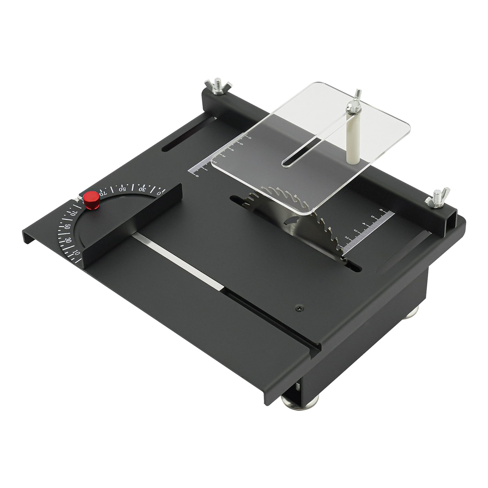 Mini stołowa pilarka tarczowa 200 W, wielofunkcyjna, elektryczna, przenośna, precyzyjna maszyna do cięcia, 7 regulowanych prędkości, cięcie 0-90°, do obróbki drewna