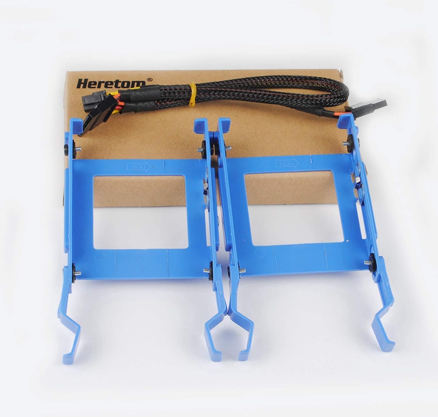 Lot de 2 2,5" Supports de Disque Dur Plateau Caddie SSD X9FV3 Tray Caddy pour Dell Optiplex 3040 3046 5040 7040 MT Vostro Inspiron 3650 3655 avec 1 Câble GP2JM