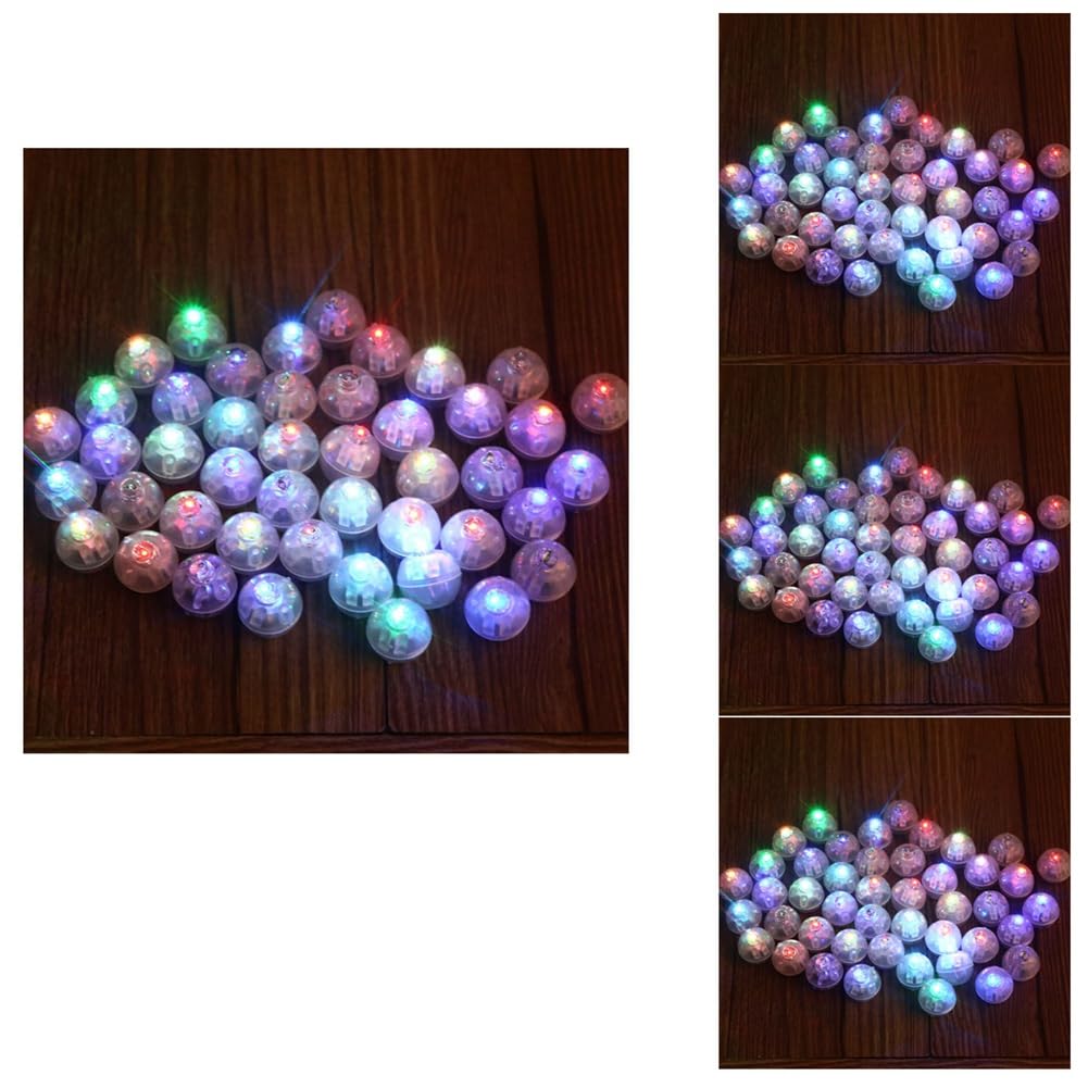 Marclix 50Pcs Mini Round Ball LEDBalloon RGB Lights 's Day Flash for Lantern Christmas Halloween Wedding Party
