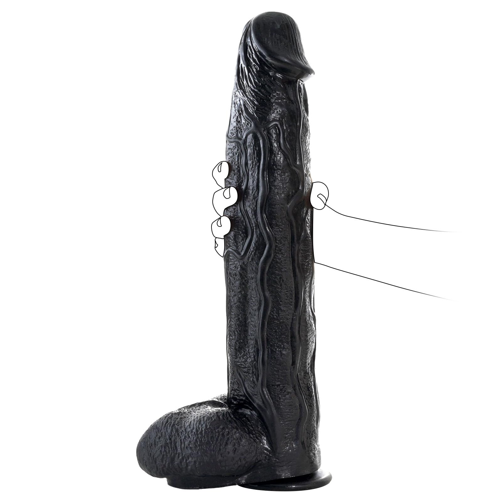 Gode Énorme épais 7,6cm Diamètre, 42,5cm Long Gode Géant Réaliste