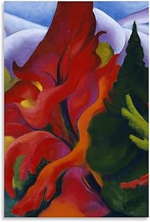 Georgia O'Keeffe Prints Wall Art Paintings Poster Trees in Autumn Wall Art Painting Canvas Gift Living Room Prints Bedroom Decor Artworks Unframe 12x18inch(30x45cm)