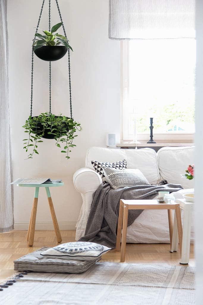 Abetree Modern Metal Hanging Planter for Indoor Outdoor Plants with Hook 2 Tier Boho Wall and Celling Flower Pot Plant Holder Home Decor : Patio, Lawn & Garden