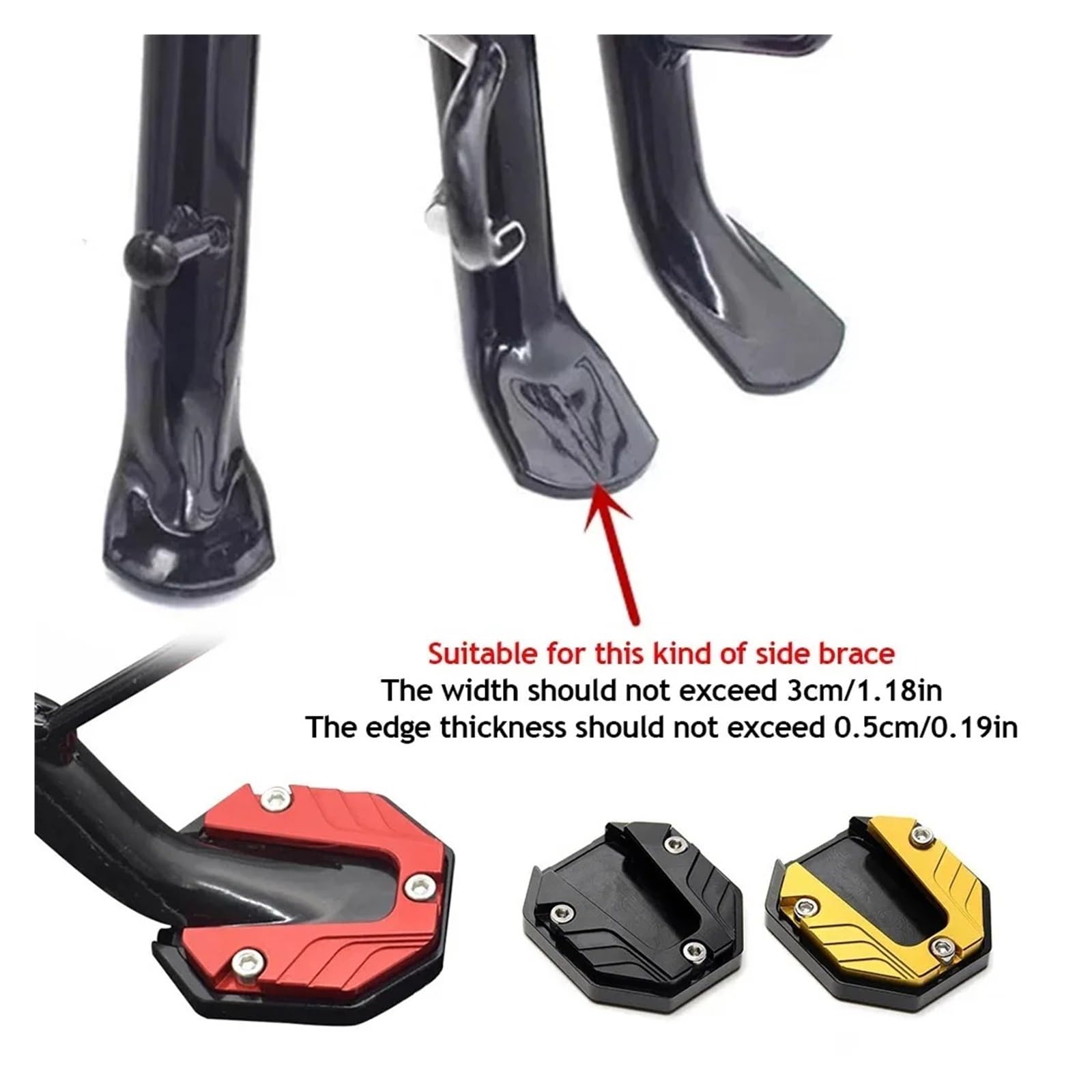 Piastra cavalletto moto Lega di alluminio (3 pezzi)