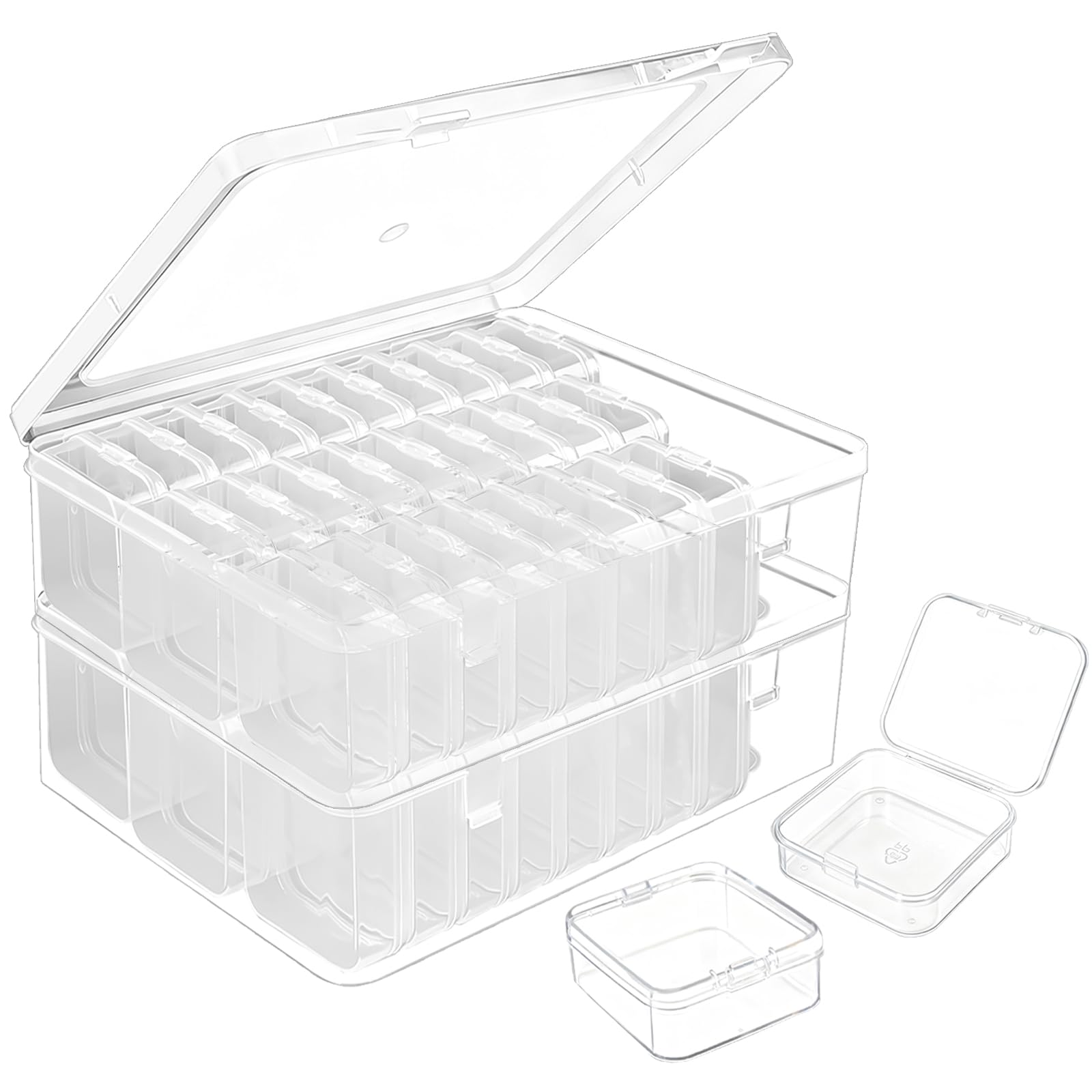 Boîte de rangement pour perles Huakaile boîte faux ongles et petites pièces