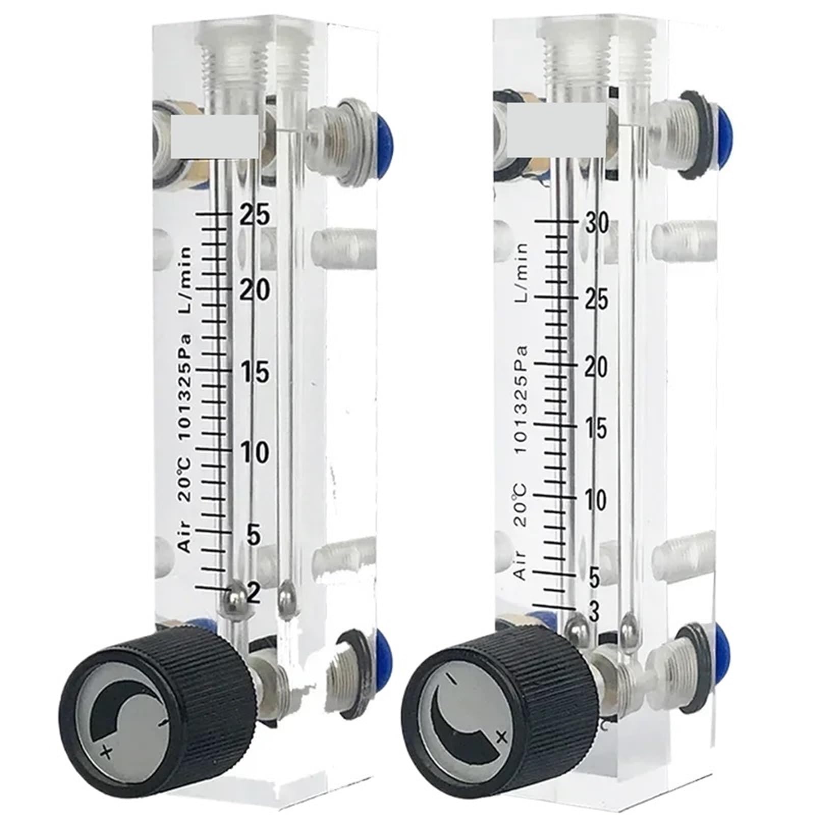 1 stücke 94mm 106mm Höhe Wasser Gas Luft Float Durchflussmesser Panel Typ Rotameter Mit Regelventil(0.05-0.5LPM Air94)