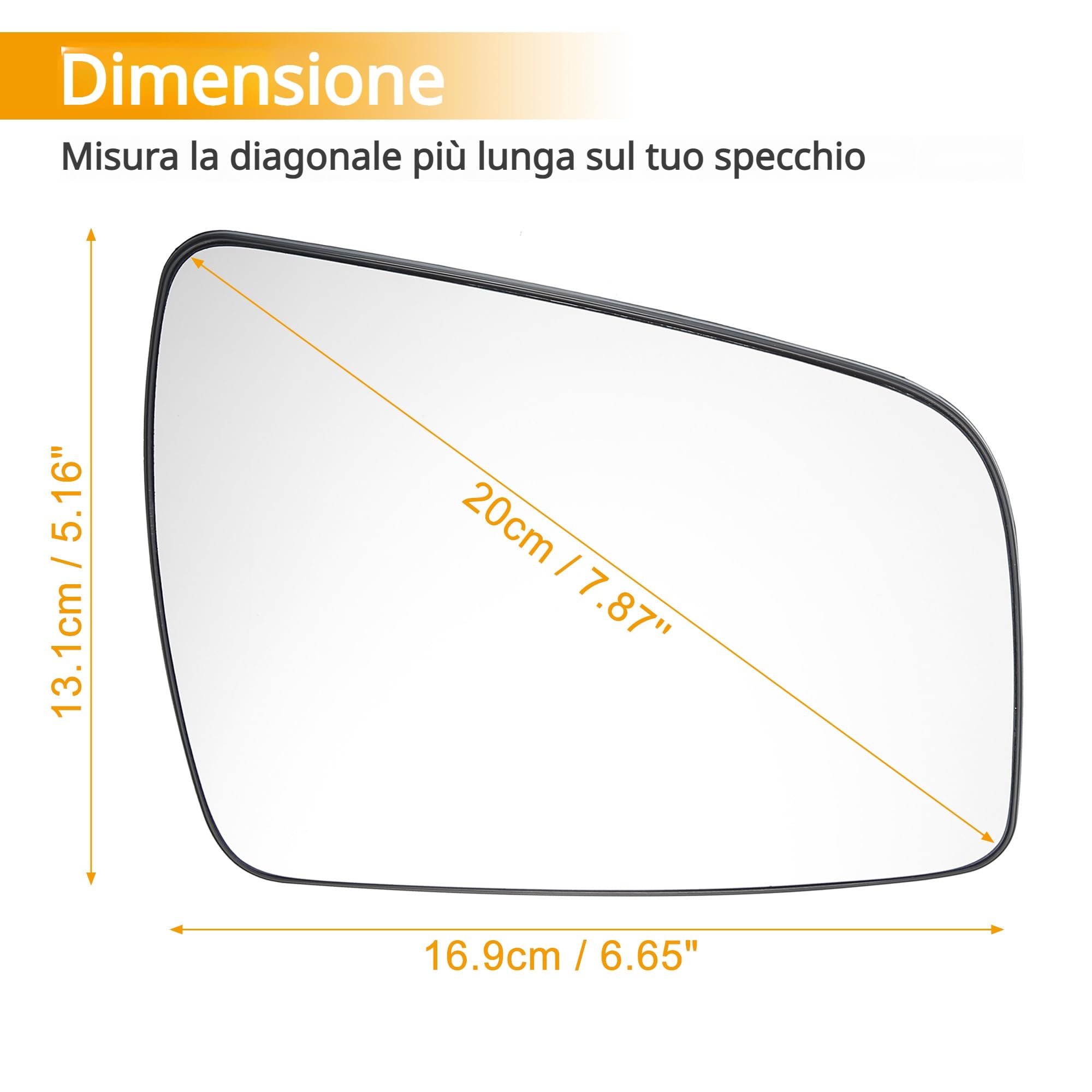 A ABSOPRO Specchio Retrovisore Riscaldato Per Opel Zafira B 2009-2014 1Pc