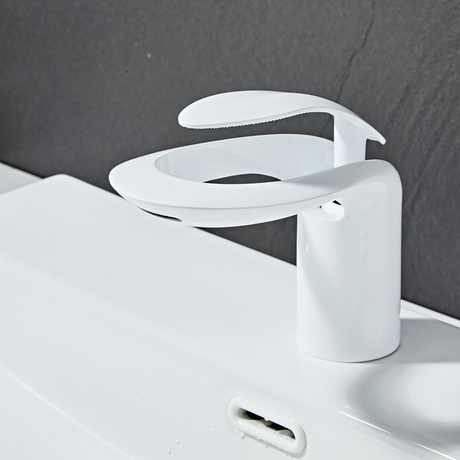 Rubinetto Bagno Bianco Rubinetto Lavabo Bagno Cascata Miscelatore Rubinetto per Lavabo Bagno