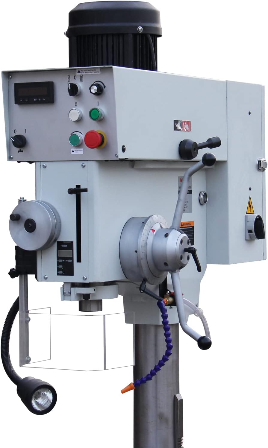 KAKA INDUSTRIAL Floor Drill Pres, Swing 20.8 inch,Max Drilling 1.57Inch, 2.2kW 220V 1-Phase, Powerfeed & Auto Downfeed, MT4 Taper, Digital RPM/DRO, Cast Iron Benchtop DP-40