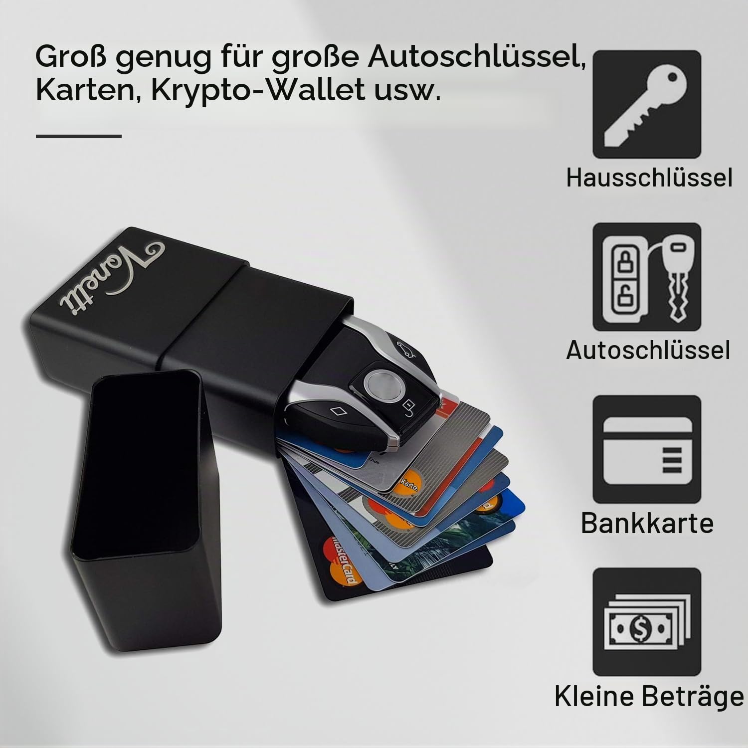 VONETTI Grande - Keyless Go Schutz, Autoschlüssel Box, RFID Blocker Autoschlüssel, Keyless Box, Keyless Go Schutz