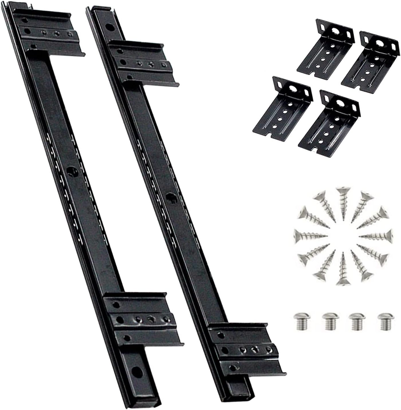 Amazon.co.jp スライドレール 伸縮式、 伸縮式 キーボード スライド レール、引き出しスライド、キーボードをスライドインおよび