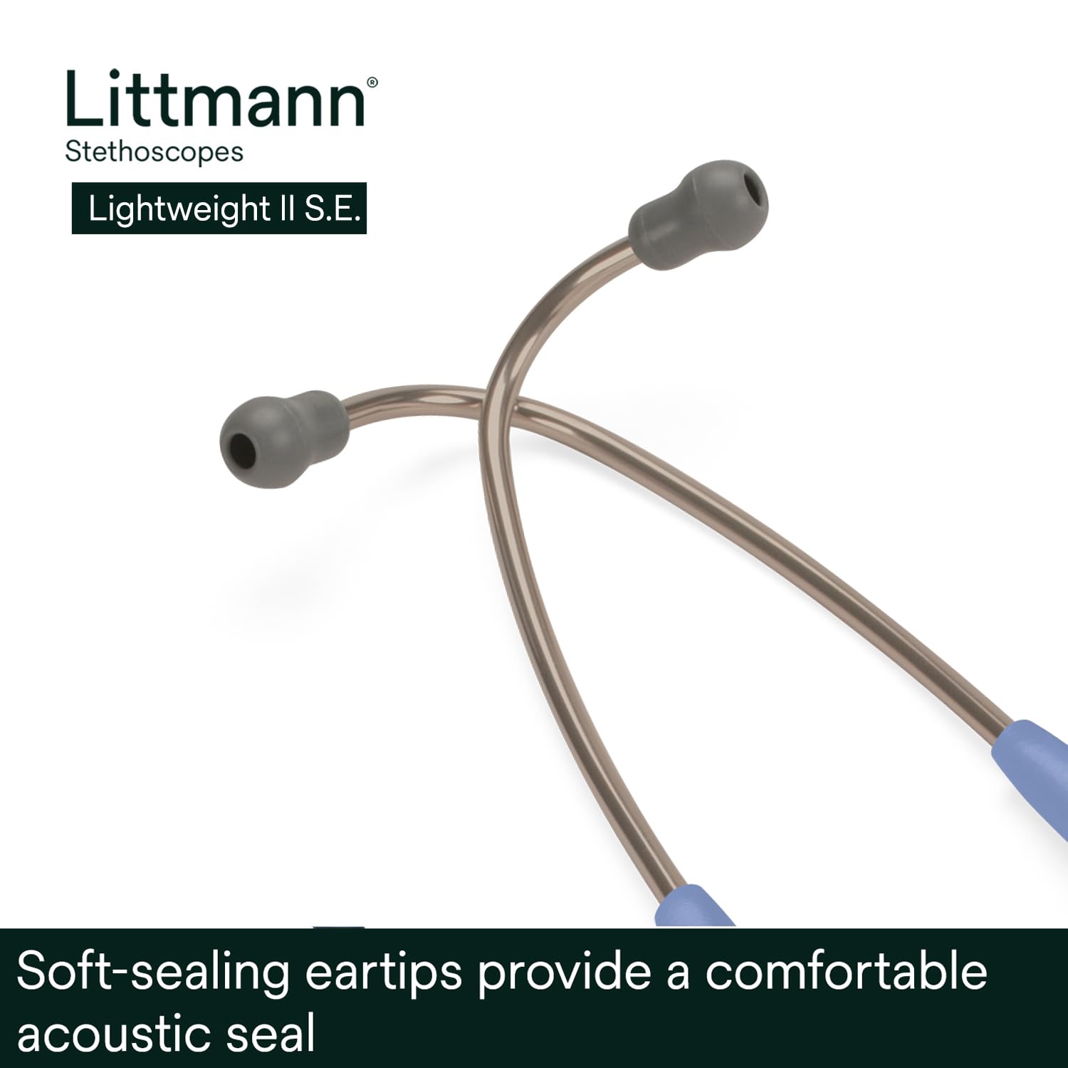 3M Littmann Fonendoscopios Lightweight II S.E. 2454, tubo de color azul cielo, 71,1 cm
