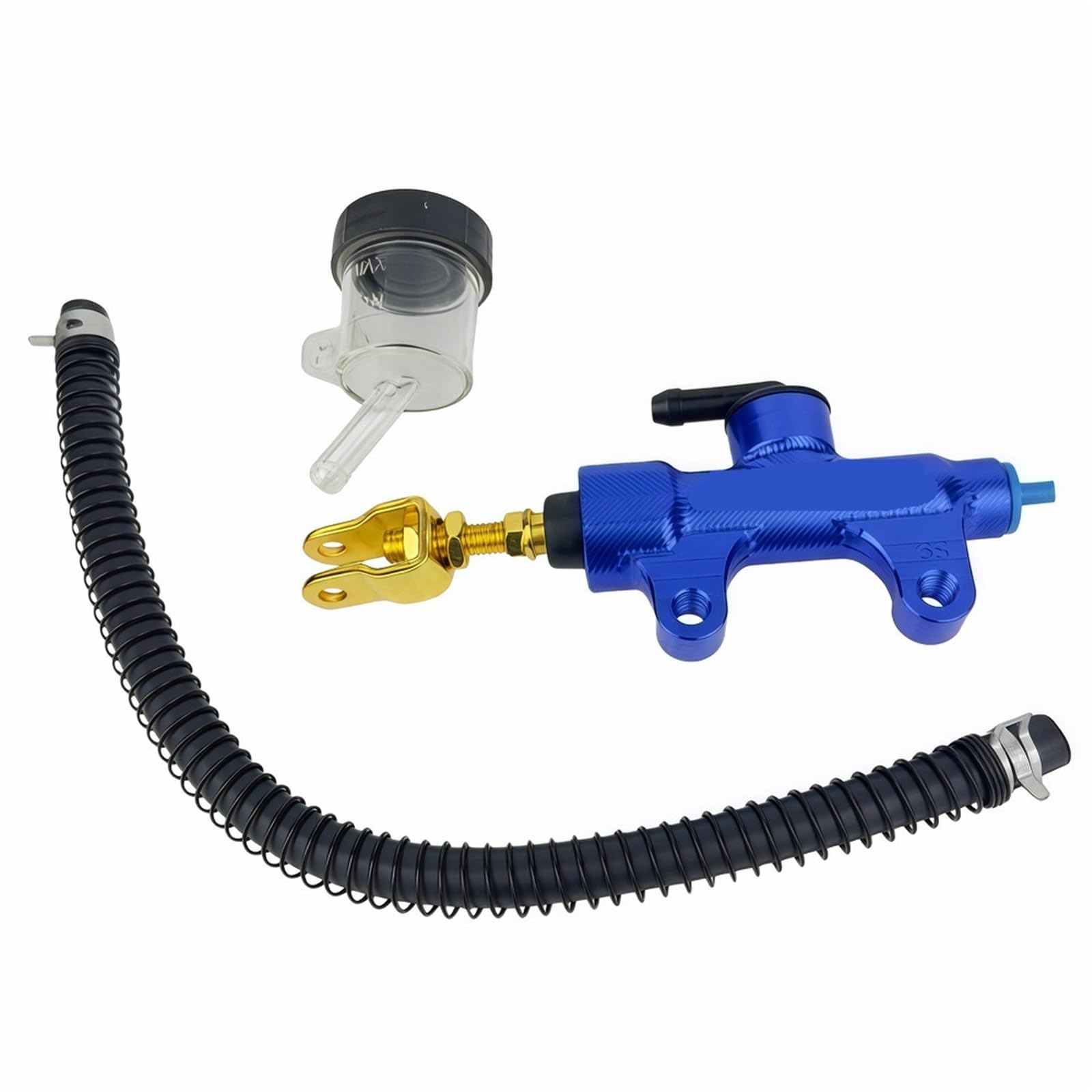 PUAHBCI Rear Brake Pump Rear Brake Pump Universal Motorcycle 48mm Rear Brake Master Cylinder Hydraulic Caliper Pump Replacement(Blue)