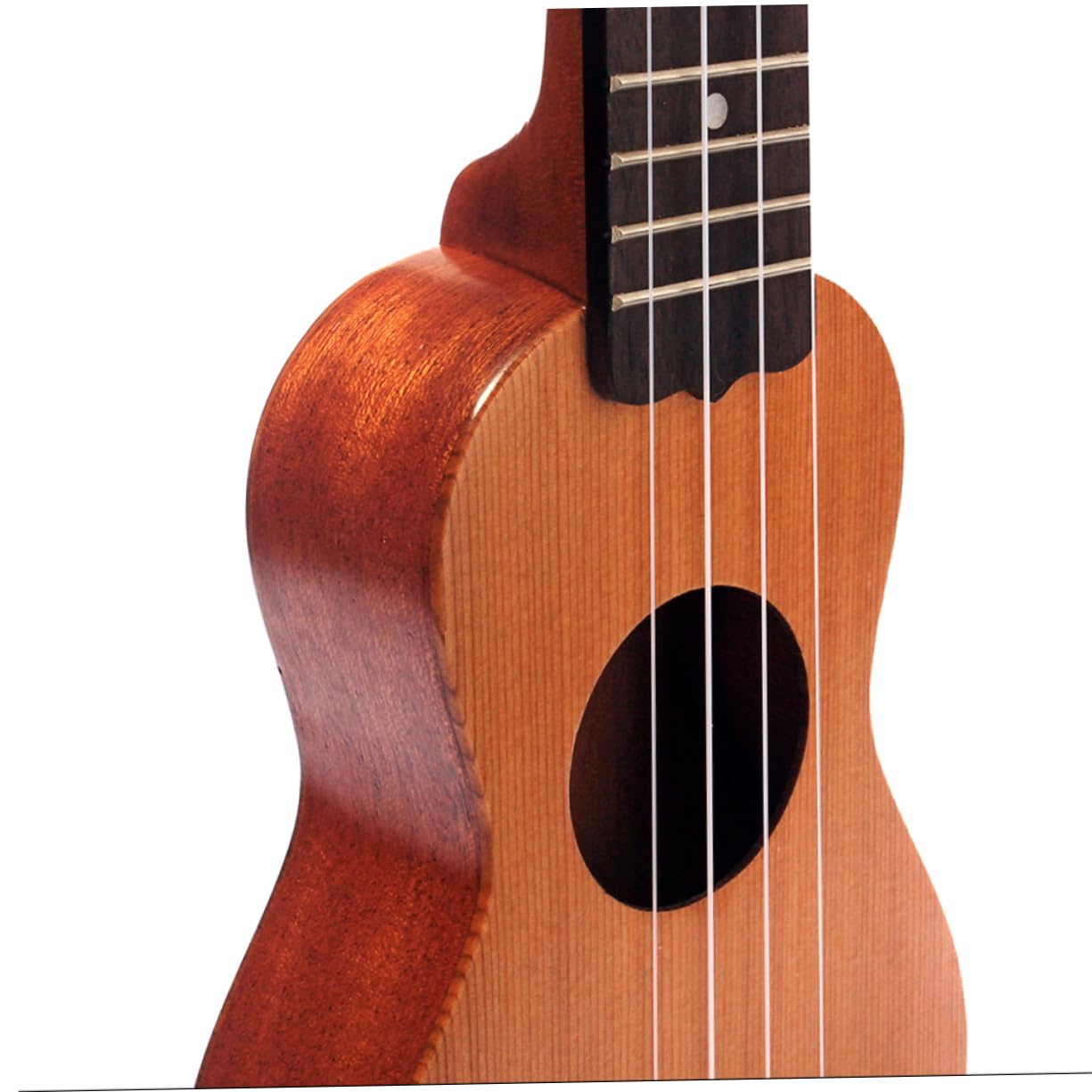 BESPORTBLE Mini-taschen-ukulele Mit Griffbrett Aus Fichte Holzinstrument Reise-ukulele Fichten-konstruktion Mit Schallloch
