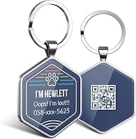 Vista 9 de Etiquetas de identificación personalizadas para perros con código QR, etiquetas de identificación para mascotas, etiquetas de identificación