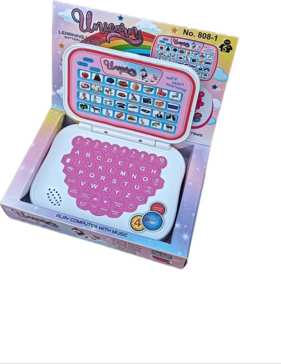 KMC KIDOZ Educational Learning Laptop Toy | Alphabets/Counting/Words (Multicolor)