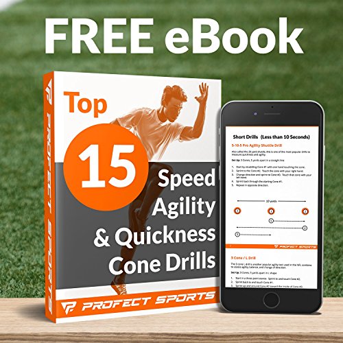 Pro Disc Cones (Set Of 50) - Agility Soccer Cones With Carry Bag And Holder For Sports Training, Football, Basketball, Coaching, Practice Equipment, Kids - Includes 15 Best Drills Book (Bright Yellow) #TOP3