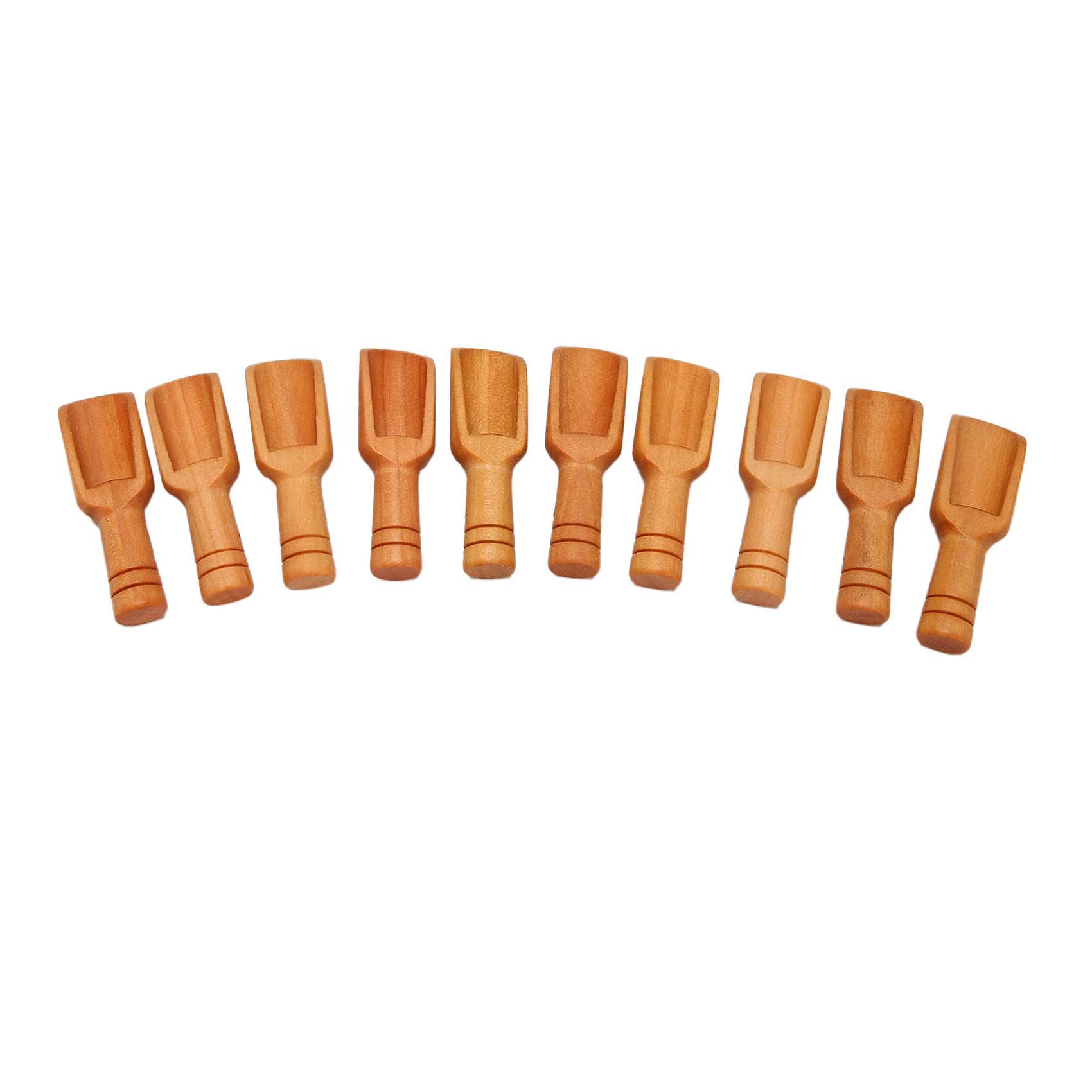 CTRLZS 10PCs Wooden Mini Scoop Salt Sugar Coffee Spoon Kitchen Cooking Tool