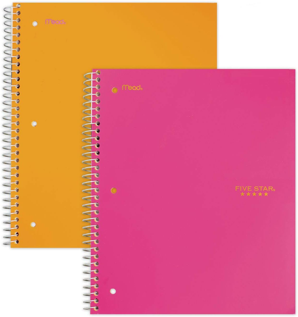 Five Star Spiral Notebooks, 3 Subject, Wide Ruled Paper