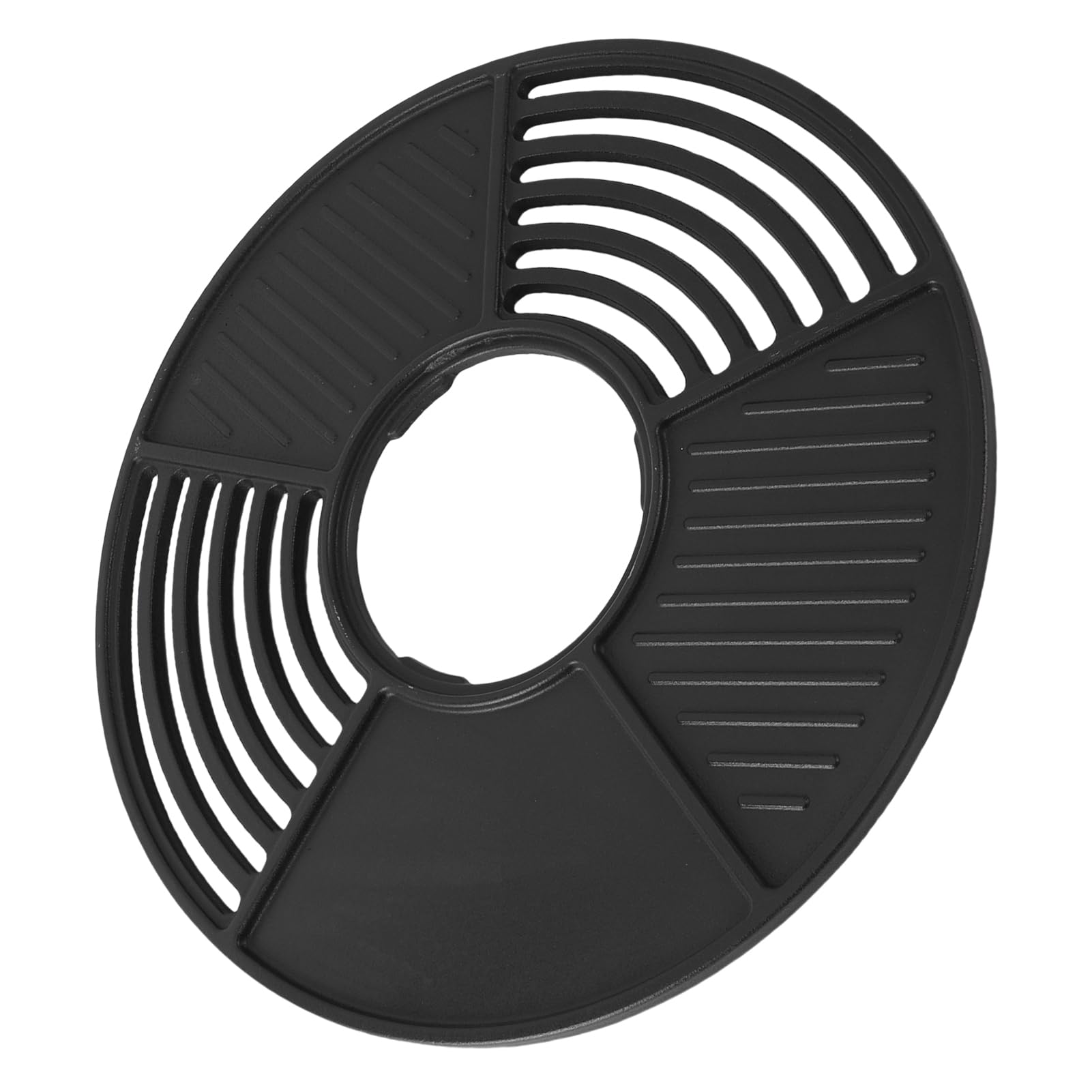 Pssopp Placa de Parrilla de Hierro Fundido, Revestimiento de Esmalte, Sartén Redonda de 42 Cm para Cocinar en Interiores y Exteriores, Estufa de Gas de Carbón