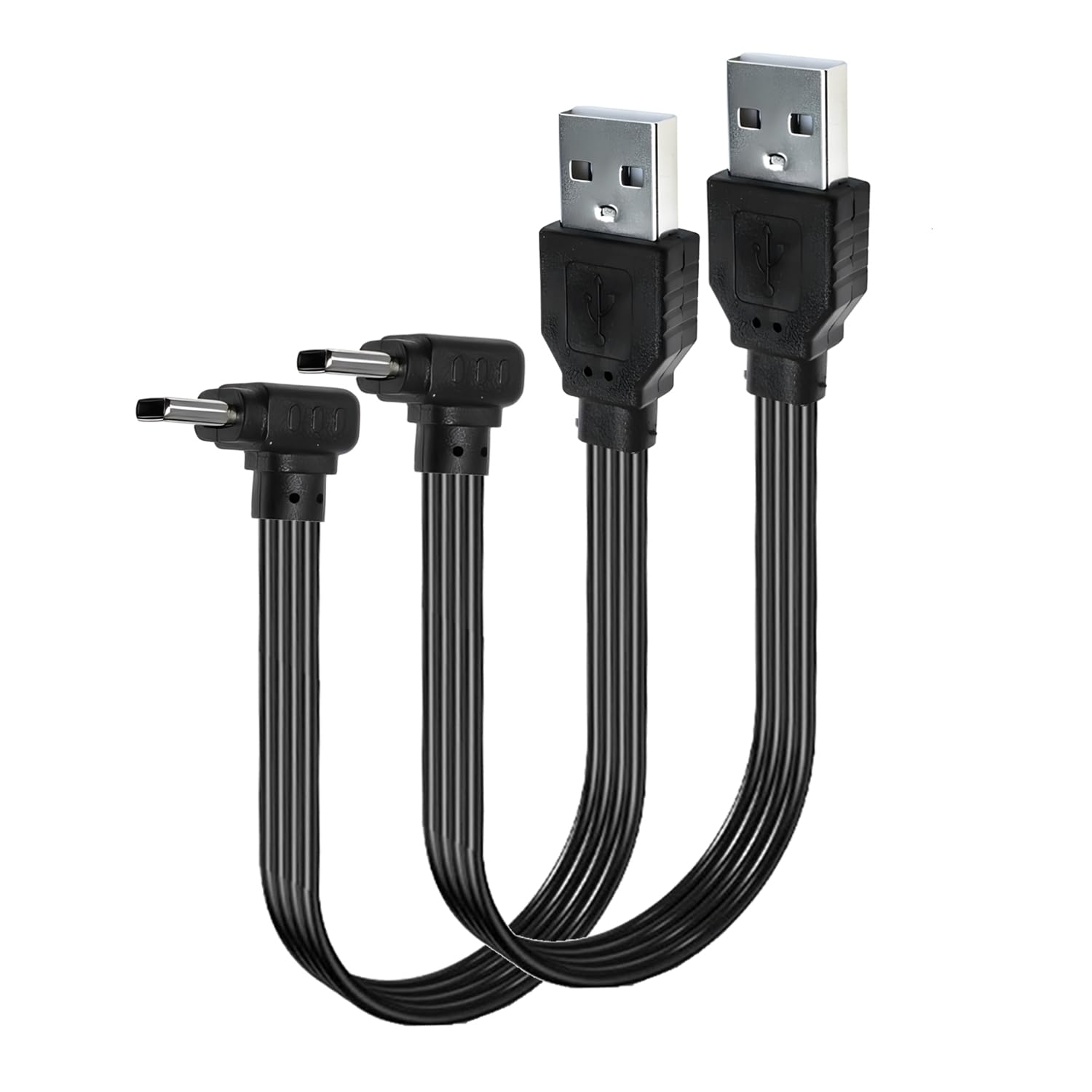 STUPDOLERI Flat Up Down Angled USB 2.0 Type-A Male to USB-C Type-C Male Data Flat Slim USB Cable for & Disk & Phone Data Flat (20CM)