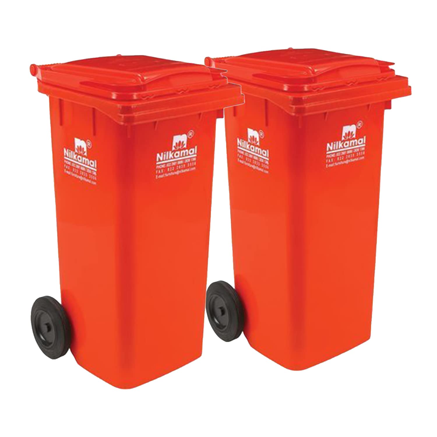 Nilkamal Dustbin | 120 Ltrs | Big dustbin extra large size | Dustbin with wheels | Outdoor garbage cans | Big dustbin with lid outdoor | Large dustbin for outdoor | (Pack of 2, Red & Red) (B09QBY49B2) Amazon Price History, Amazon Price Tracker