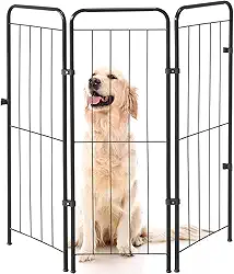 Cercado Grande Dobrável 98cm Pet Portátil de Segurança Preto