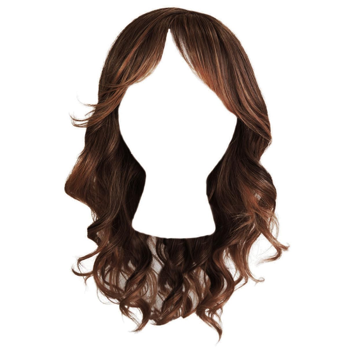 GABOR Confident Flair Long Layered Beachy Wave Style Wig by Hairuwear, Average Cap - Medium Brown