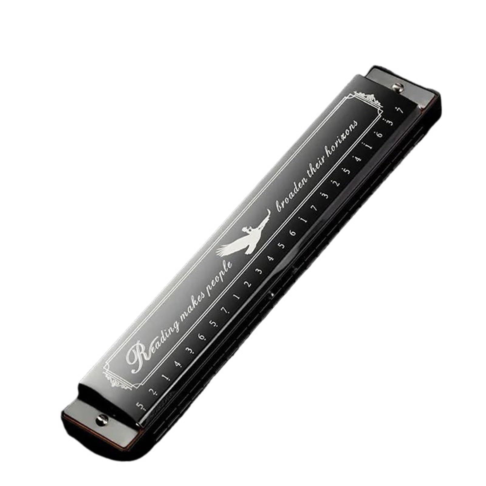 mundharmonika set Tremolo Chromatische Kongsheng Mundharmonika 24-Loch Polyphonic C Professionelle Mundharmonika 24 Kong Sheng Mundharmonikas(Black)