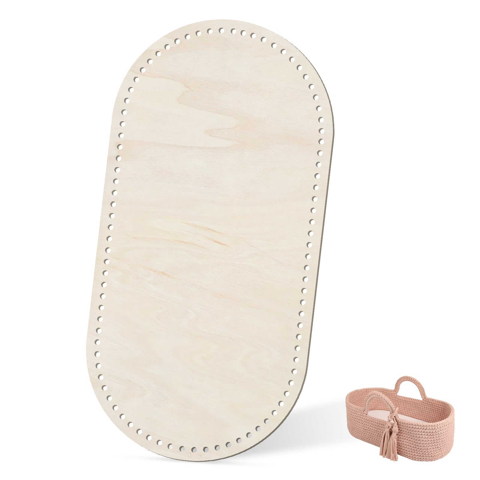 Tressage en bois naturel ovale pour grand panier de rangement fait main