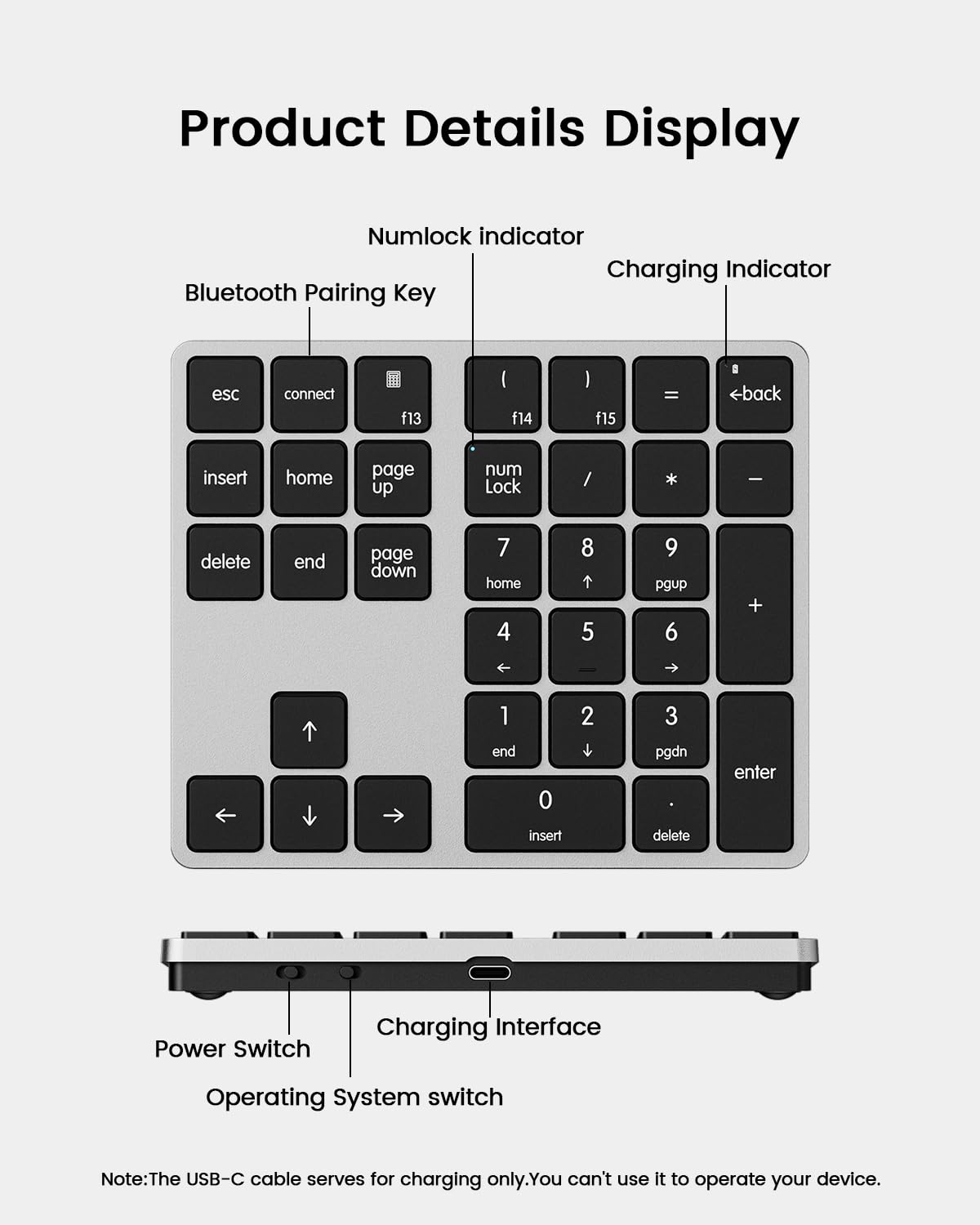 brunt secret number サイドバー付 タン Amazon.com: Kisnt Bluetooth Number Pad for Laptop, Wireless