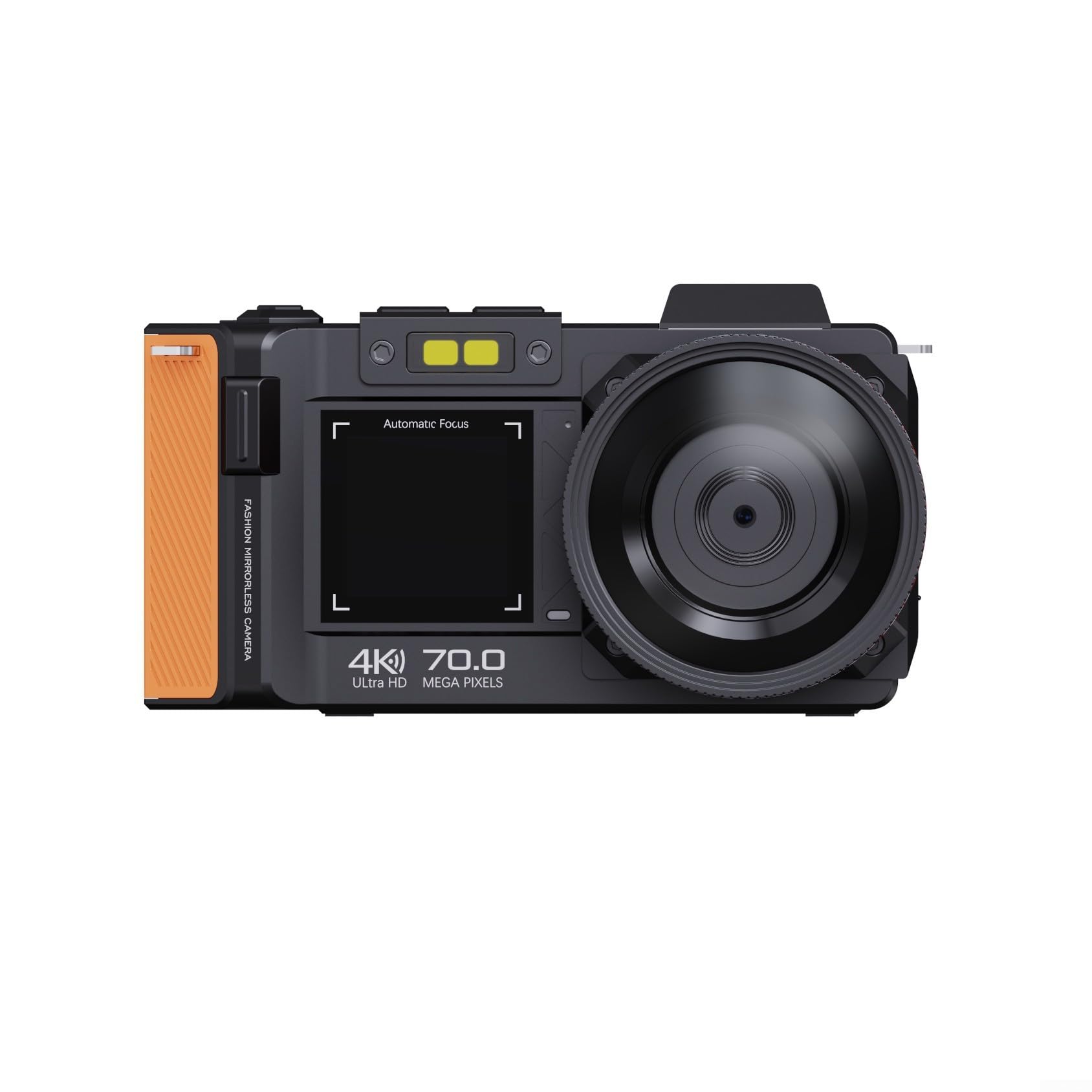 Fotocamera digitale mirrorless 4K, fotocamera vlogging per fotografia e video, H.264 3,5" display HD 96MP 50X zoom digitale per utenti entry-level principianti (nero)