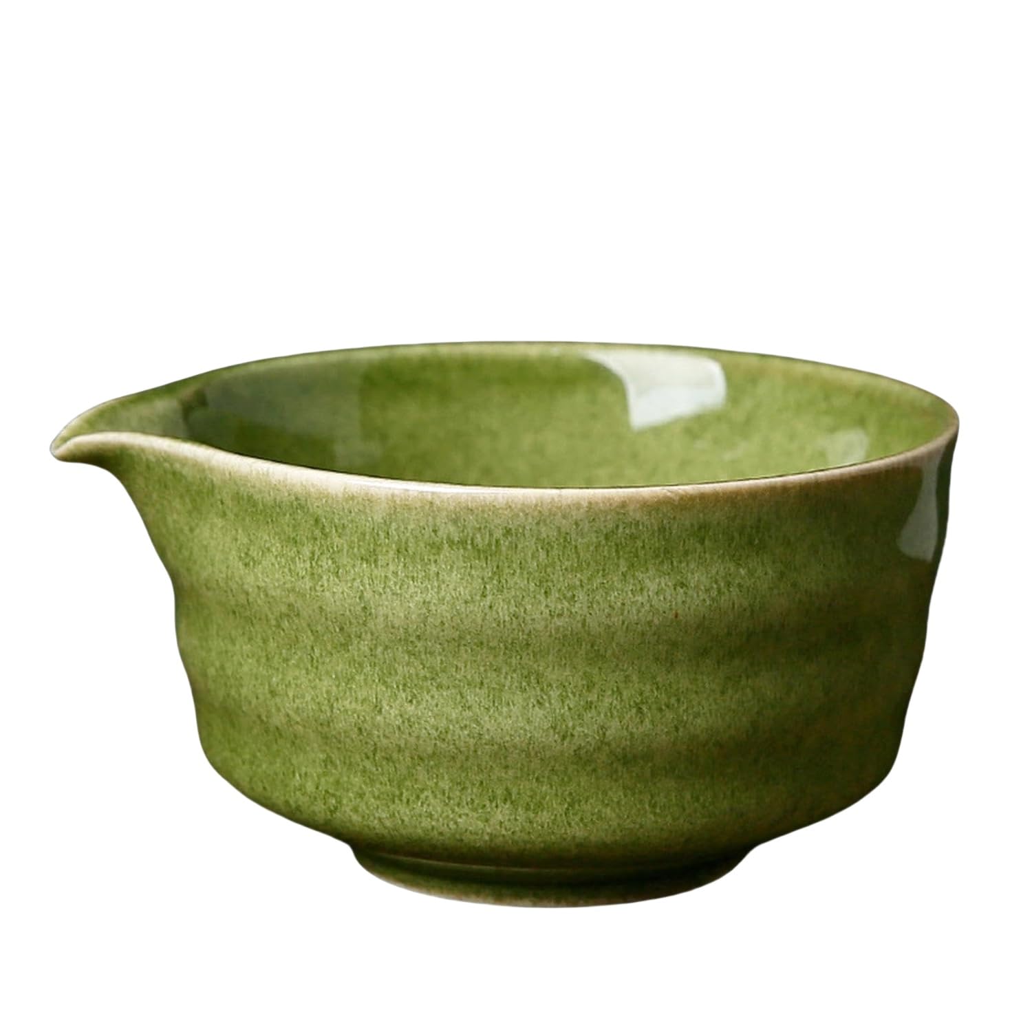 Matcha miska z wylewką, falisty ceramiczny pojemnik na herbatę, ręcznie robiona japońska zielona filiżanka do herbaty trzepaczka ceramiczna miska do mieszania matchawan sałatkowa owsianka sok