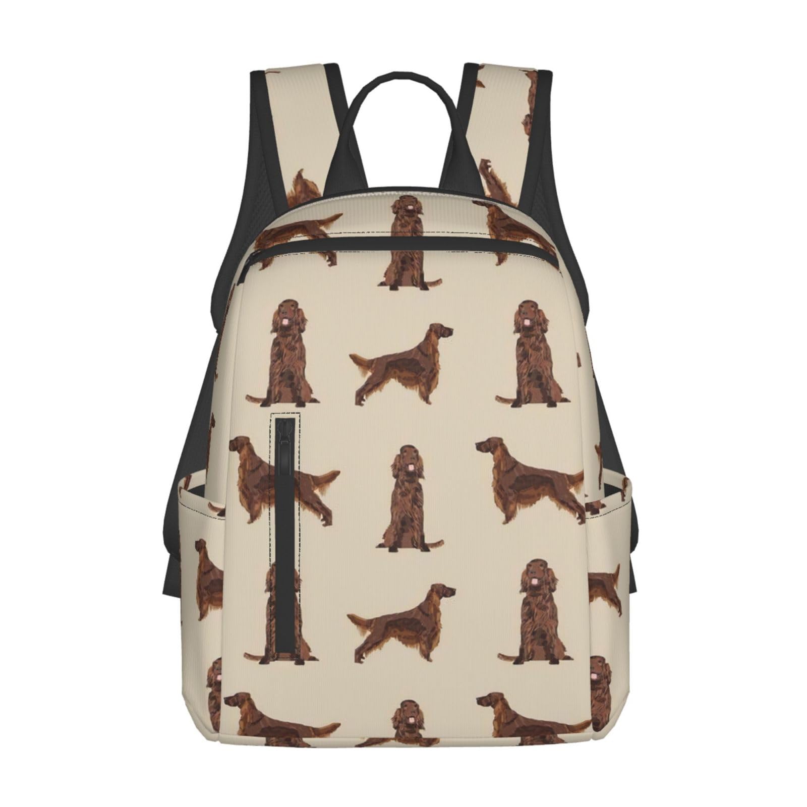 Ireser Irish Setter Dog Breed Pet Pattern Gifts For Irish Setters Laptop Backpack Adult Shoulder Travel Daypack for Travel Work And Hiking