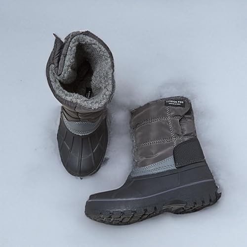 Miniatura 6 de London Fog Jett Botas de nieve para niños, botas de nieve de invierno aisladas para niños y niñas, tallas de 11 a 5