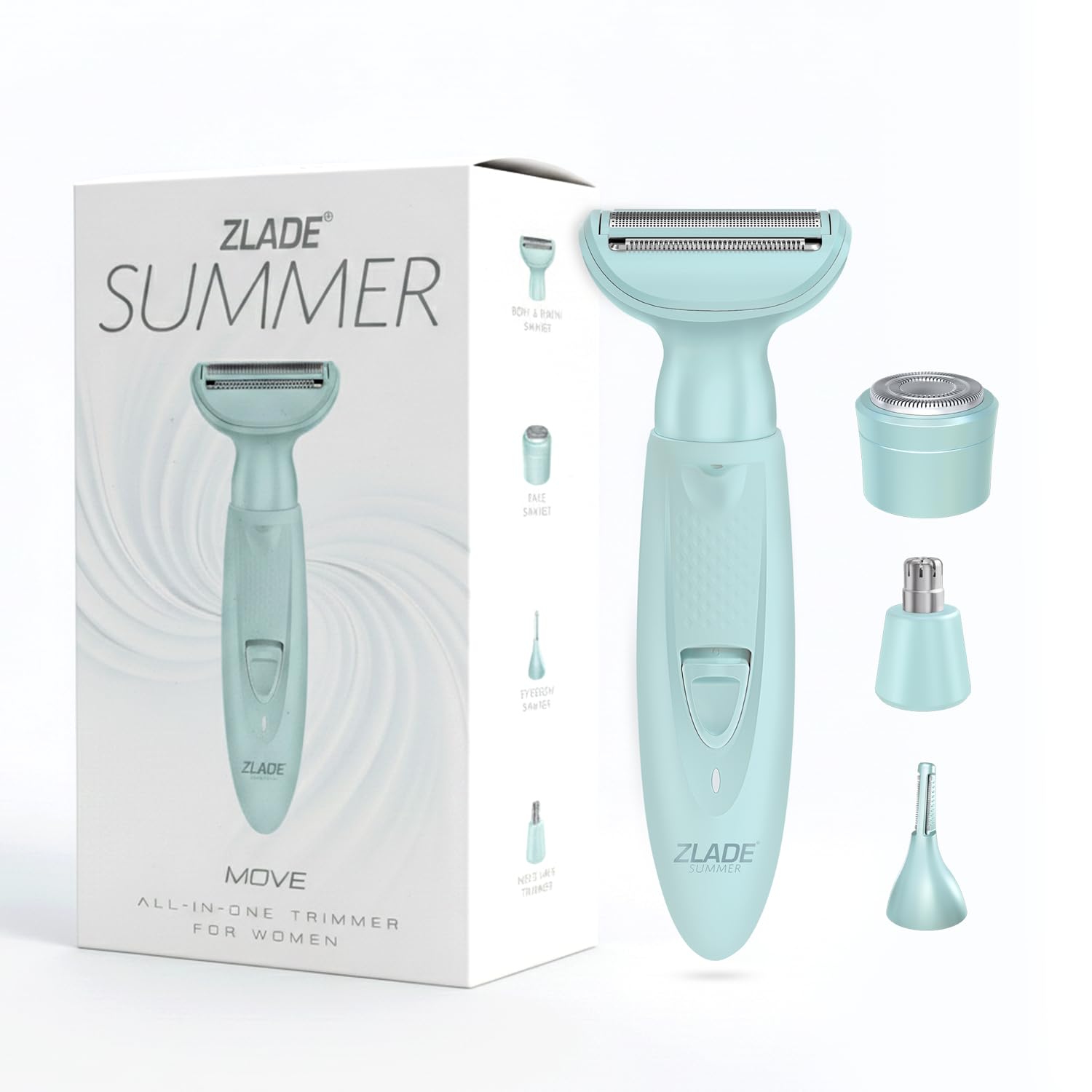 Zlade Summer Move All in One Sensitive Trimmer for Women | Bikini and Body Shaver | Face Shaver | Eyebrow Shaper | Nose and Ear Trimmer | Rechargeable with USB C | Fully Waterproof and Showerproof, Easy to Clean Design | Travel Friendly, Quick and Painless-image-21