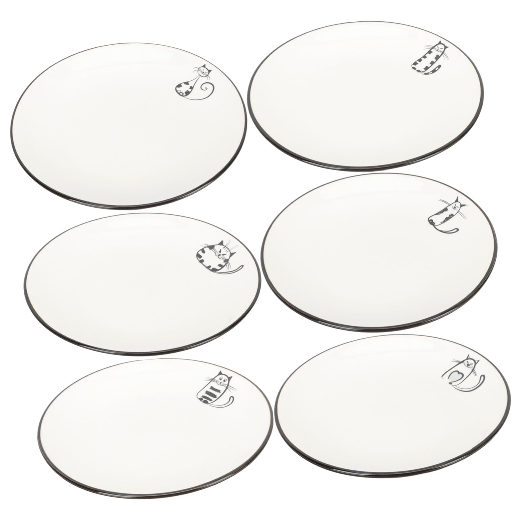 TOYANDONA Set da 6 Piatti in Ceramica Lisci e Lucidi Design Elegante e Forma Semplice, per Famiglie e Matrimoni, e Aspetto Raffinato Stili multipli
