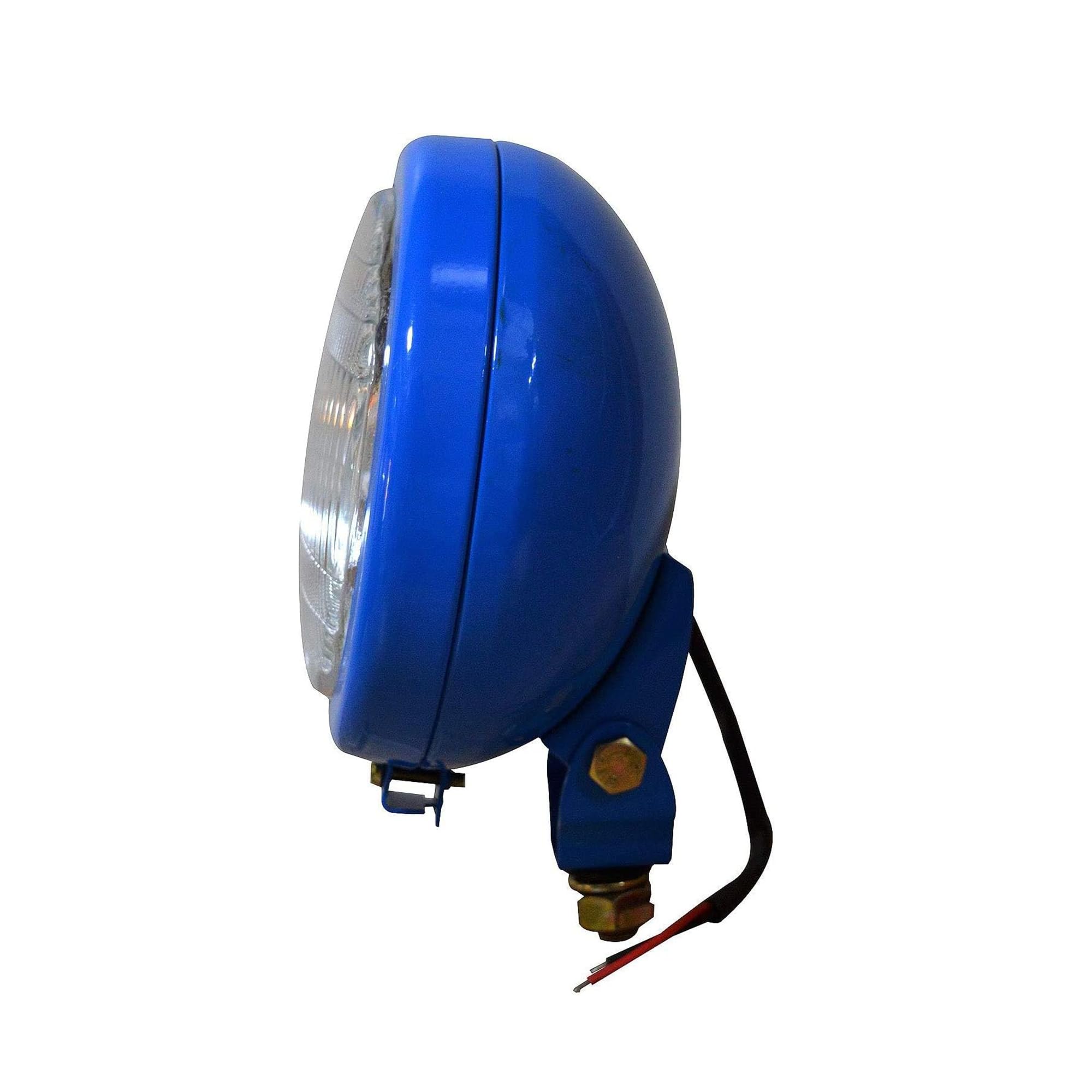 Set di montaggio lampada per aratro azzurro adatto per trattore con lampadina 12 V
