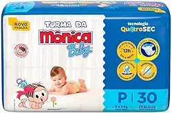 Fralda Turma da Mônica Baby Jumbo P 30 Unidades