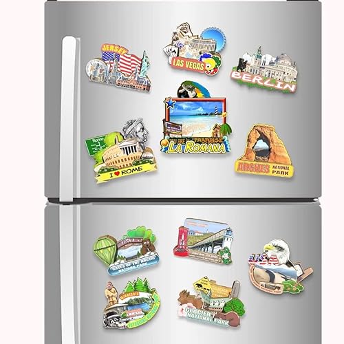 Miniatura 4 de La Romana - Imán de madera para nevera, diseño 3D de República Dominicana, recuerdos coleccionables, decoración hecha a mano, 2