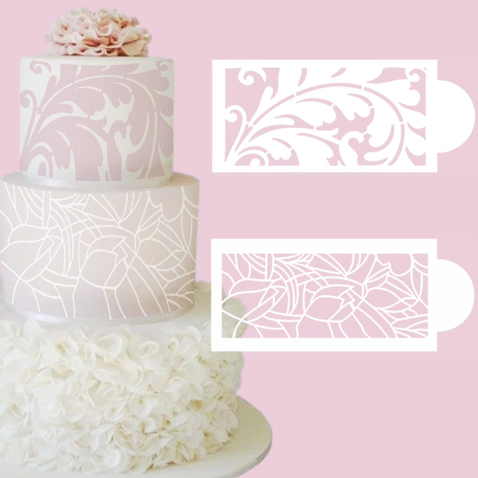 Amazon.com: 10 Pcs Cake Stencils Set Floral Lace Cake