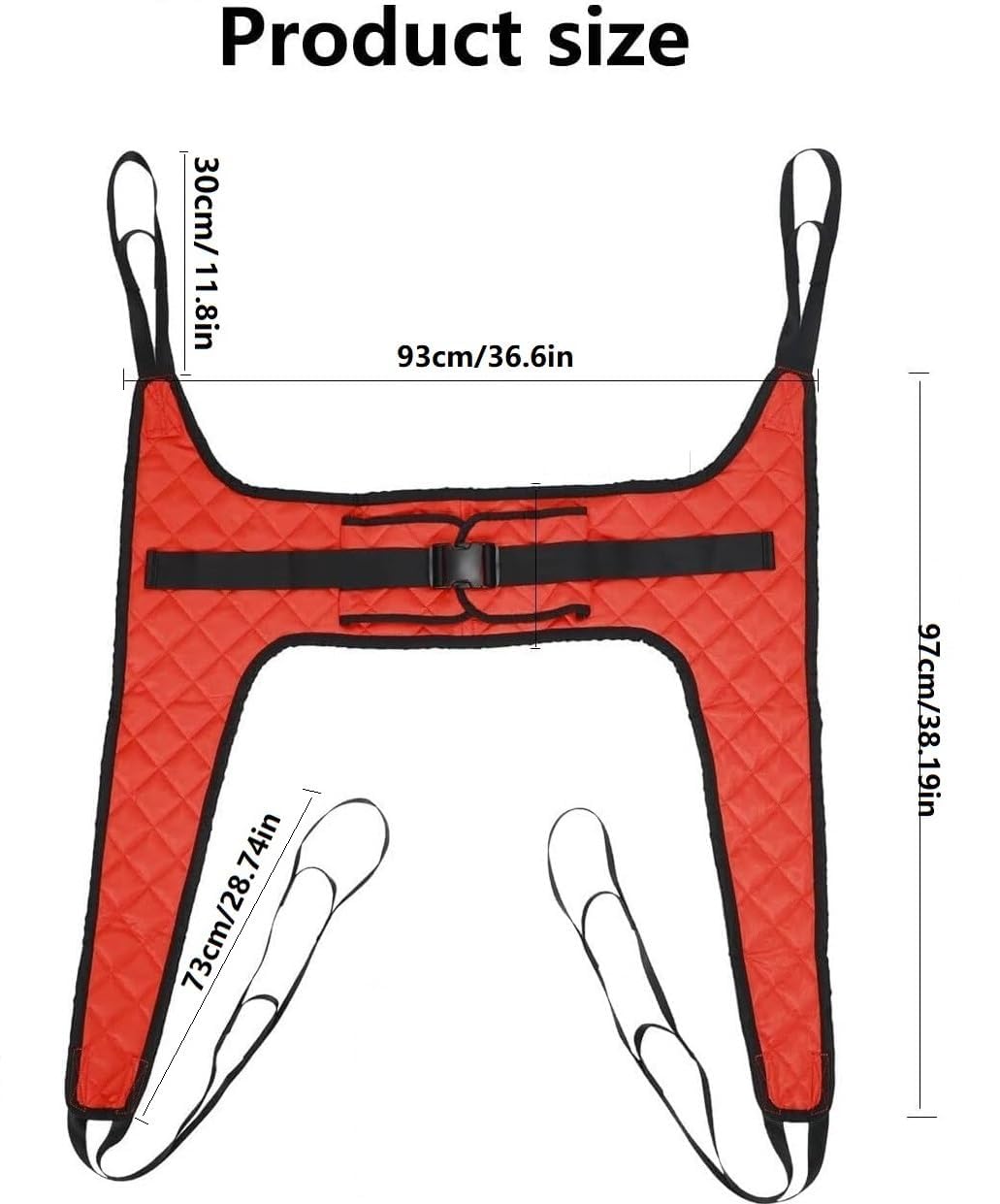 Photo 1 of Fushida Lift Sling, Commode Patient Lift Slings Medical Transfer Sling for Patients Shower Bath, Large Toileting Sling, Lift Sling for Elderly Bariatric, Divided U Slings