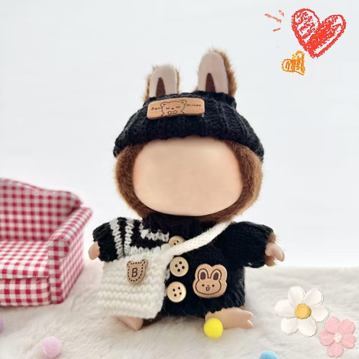 Amazon.co.jp: for Labubu ぬいぐるみ ニット服のみ 着せ替え 洋服