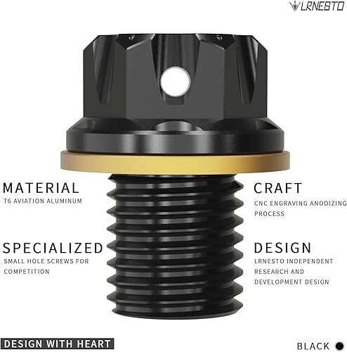 Miniatura 6 de M12 x 1.5 Tornillo magnético de drenaje de aceite de aluminio compatible con Honda XR650L 1993-2021 compatible con Yamaha WR400F YZ125 YZ250G R