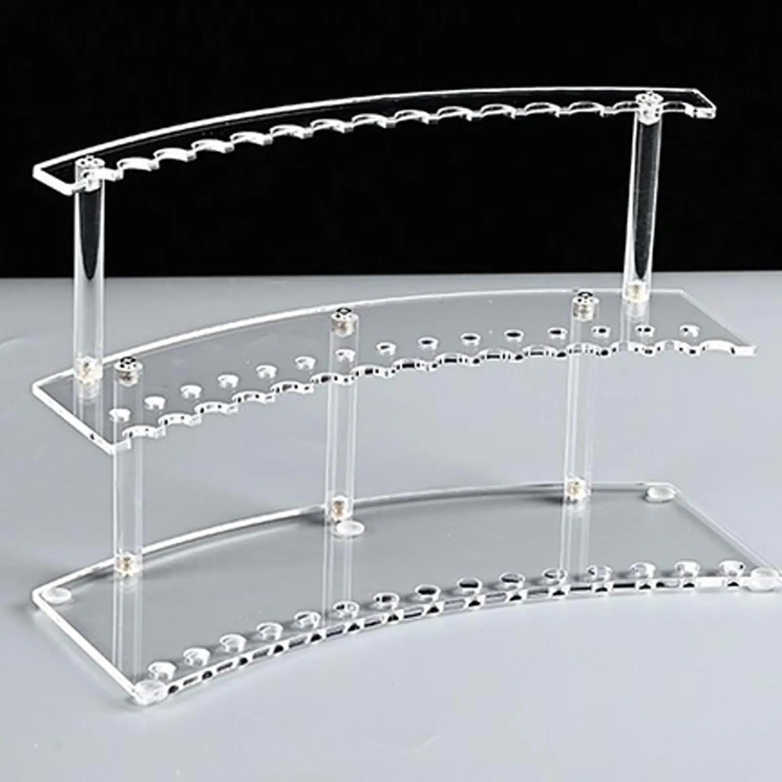 Transparenter Stiftehalter Stiftständer, 30 Fächer, transparenter Aufbewahrungsorganisator, Schreibtischzubehör