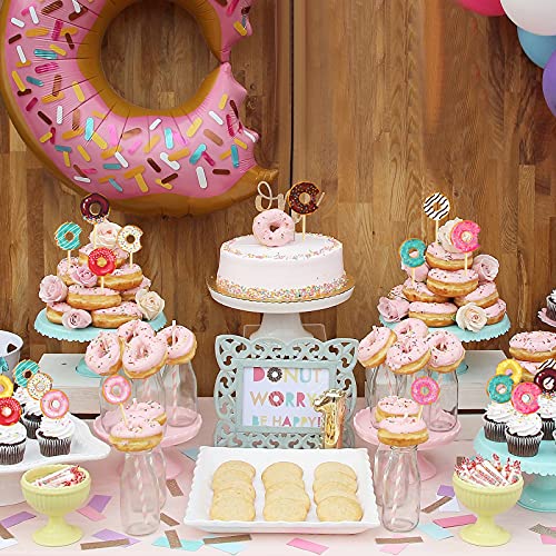 Sunny Seat A-DONUTCAKE48 Donut Cupcake Toppers 48 Pack Happy Birthday Cake Decor thumb #6