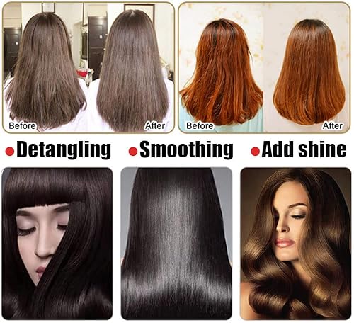 Miniatura 3 de Cepillo desenredante de cerdas de jabalí para cabello natural rizado, fino, lacio, antiencrespamiento, cepillo desenredante, cepillo de peinado para