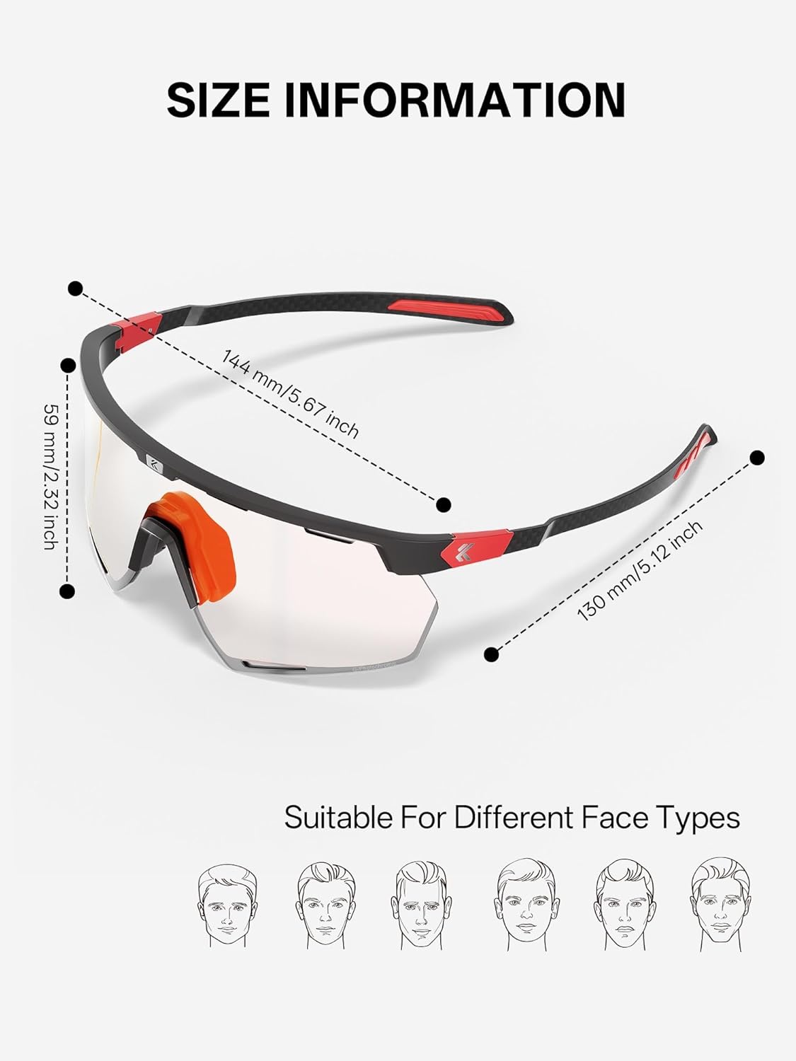 KOVEX Sports Sunglasses 26g Cycling Glasses Men Women Baseball MTB Running Triathlon Mountaineering Hiking K432