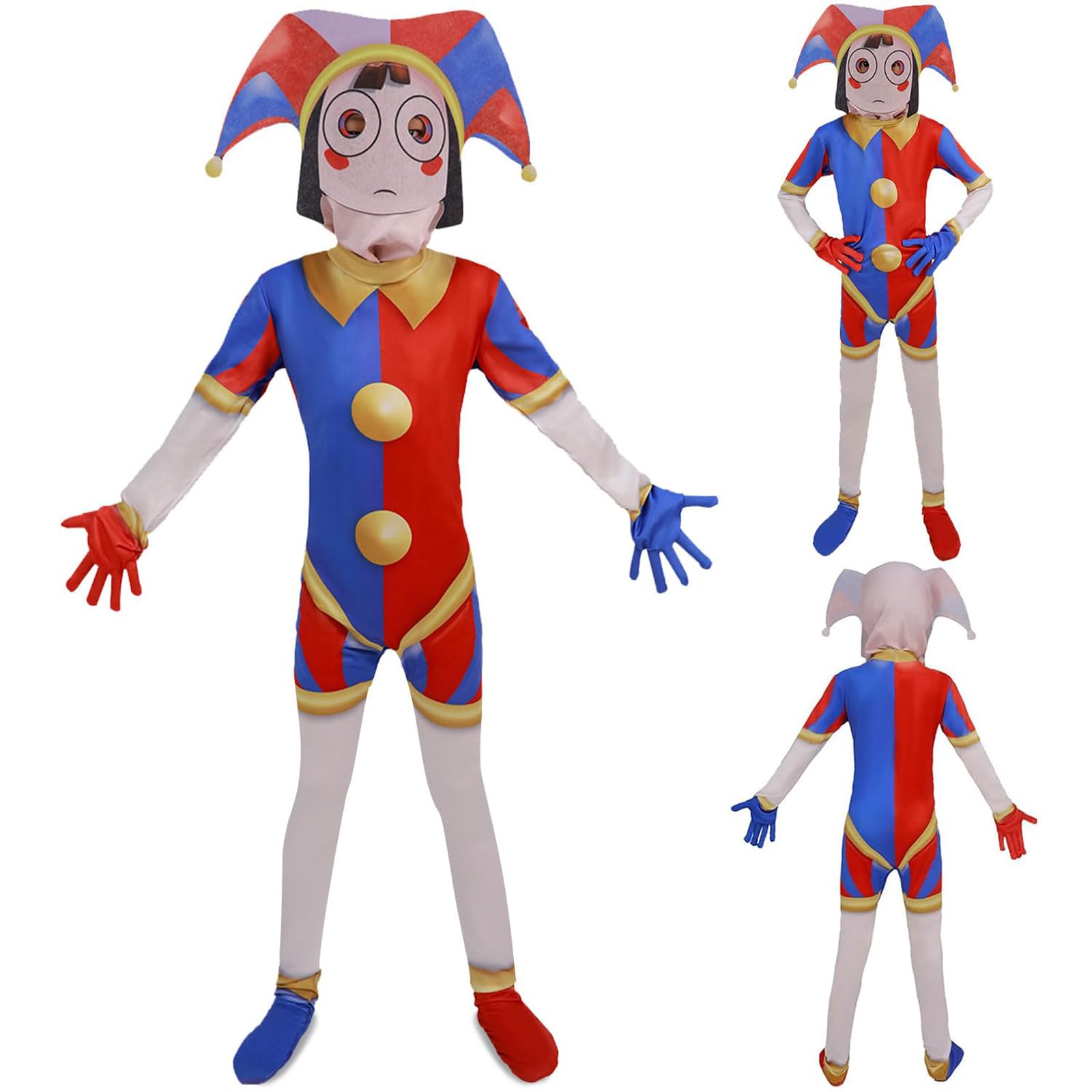 Amazing Circus Costume Merch Pomni Costume Fancy Dress Sets and Kits Cosplay Outifit for Carnival Halloween A02 190