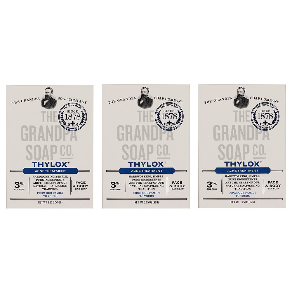 The Grandpa Soap Company Thylox Acne Treatment with Sulfur - 3.25 oz (3-pack)